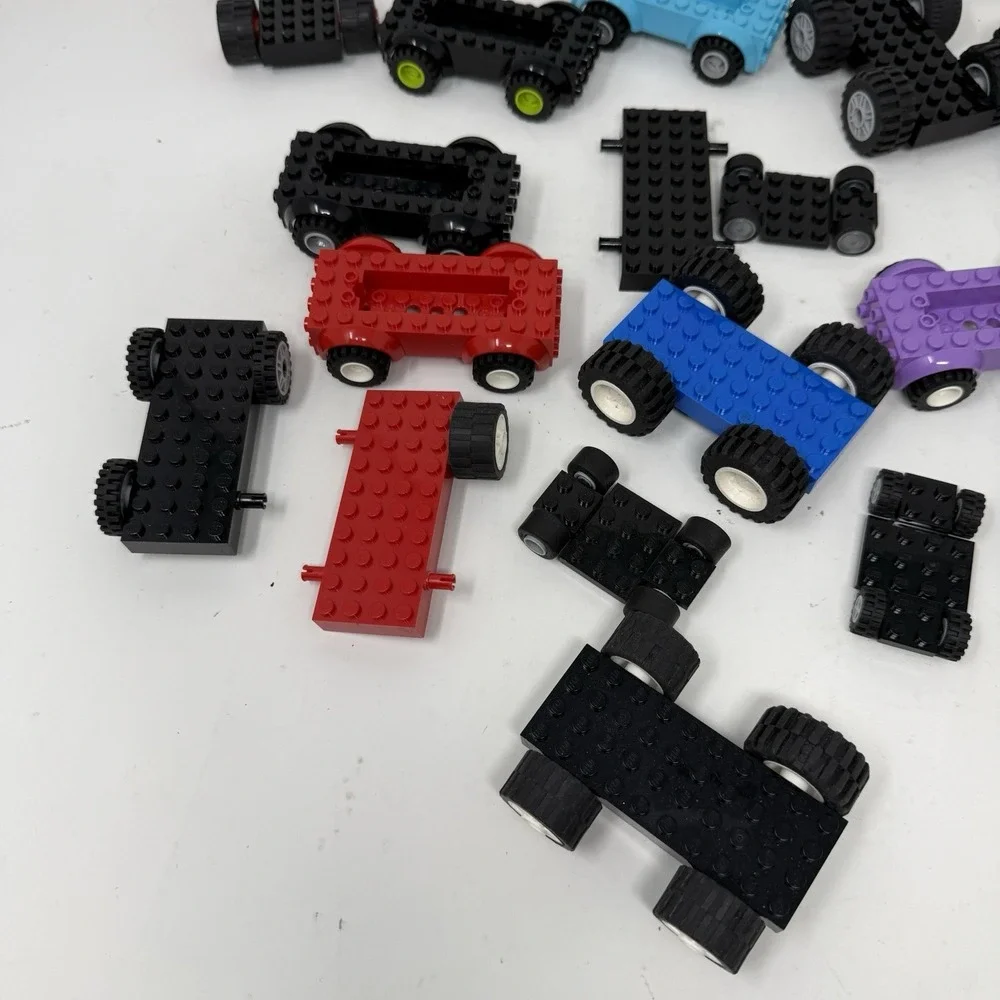 LEGO Vehicle Car Truck Base Plate Lot City Race Lot Car Frames Assorted Cars - Picture 2 of 7